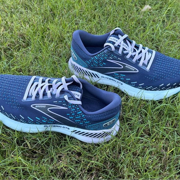 Brooks Shoes - Brooks Glycerin GTS Navy and Teal Women's Running Shoes